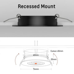 dimmable downlight emitting cool white light