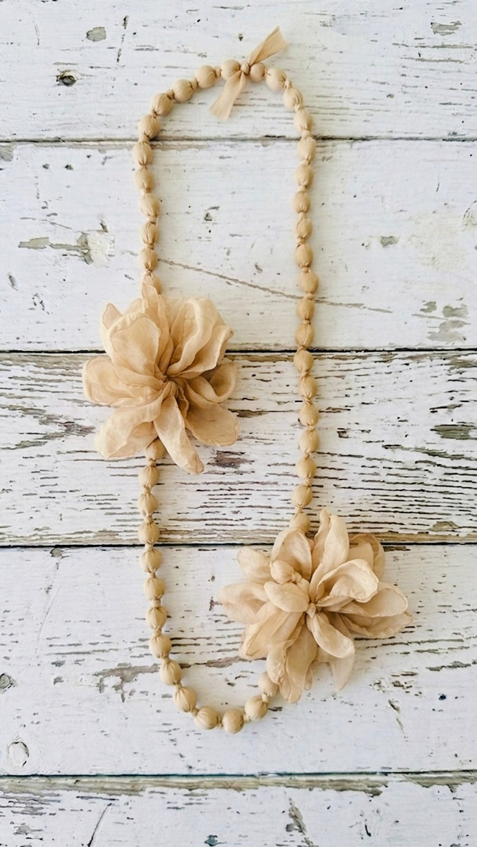 Collar bolas flores +8colores