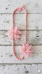 Collar bolas flores +8colores