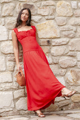 Joann Midi Dress - Red