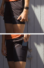 ES16 Performance Shorts, med innershorts. Petrolium