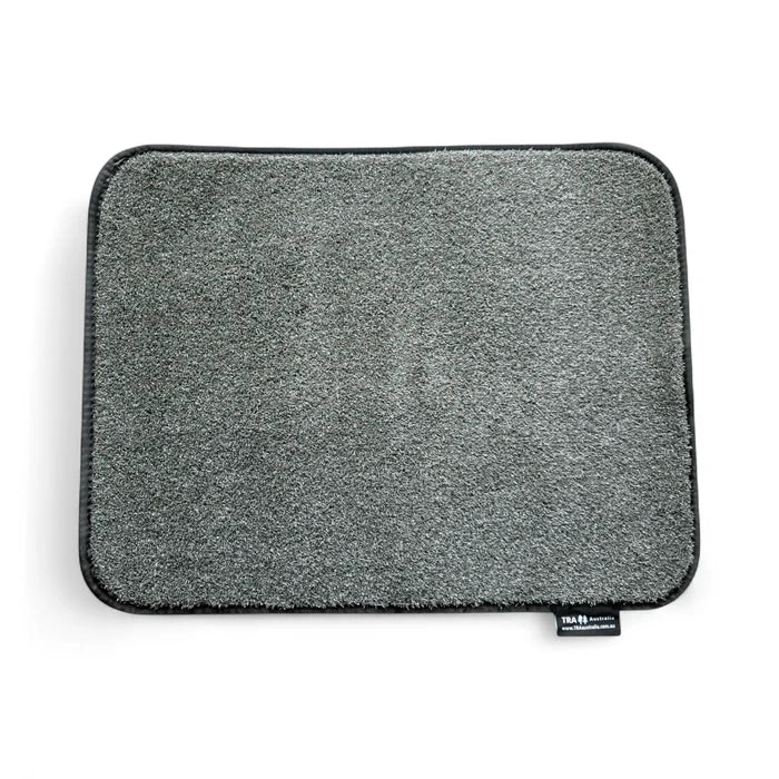 grey faux grass mat large 90x60 for caravan or rv use