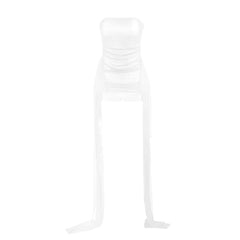 Backless mesh ruched tube mini dress | Festival Outfits Women