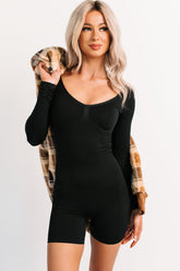 It Figures Bodycon Romper (Black)