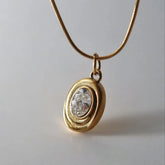 Isabel Oval Pendant Necklace