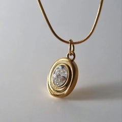 Isabel Oval Pendant Necklace