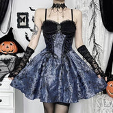 Sweetheart neck beaded smocked lace up cami mini dress | Festival Outfits Women