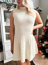 Katrina Cream Mock Neck Sweater Mini Dress