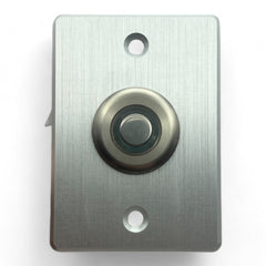 aluminum dimmer switch displayed simply