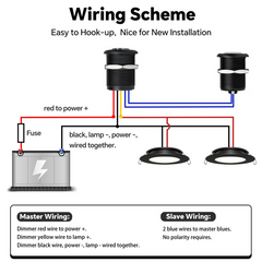 LED Black Dimmer Switch and Slave