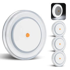 cool white low profile disc lights shown as a set of four