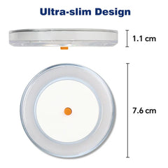low profile cool white LED disc light shown simply