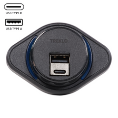 dual usb a and usb c surface charging socket for campervans