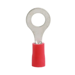 Red vinyl insulated ring terminal M6 (100 pack) for caravan, rv, and campervan 12v wiring connections