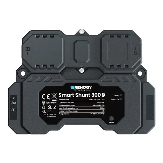 renogy battery shunt 300a for monitoring battery current and power usage