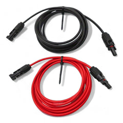 close-up of MC4 6mm2 extension male and female connectors