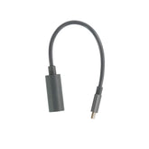Starlink Mini female-to-USB-C male connector cable laid out on bench