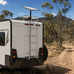 Caravan Starlink Mini pole clamp for touring and remote travel