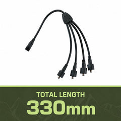 Waterproof AquaLock splitter for four lights.