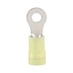 Yellow nylon insulated ring terminal M4 (100 pack) for caravan, rv, and campervan 12v wiring connections