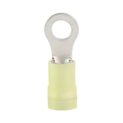 Yellow nylon insulated ring terminal M5 (100 pack) for caravan, rv, and campervan 12v wiring connections