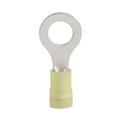 Yellow nylon insulated ring terminal M8 (100 pack) for caravan, rv, and campervan 12v wiring connections