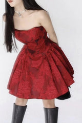 Floral Print Lace Backless Slim High Waist Mini Dress