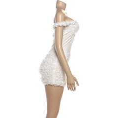 Off shoulder zip-up mini dress  | Festival Outfits Women