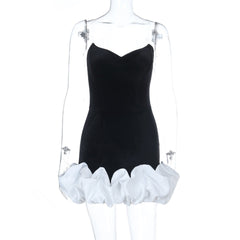 Ruched v neck zip-up backless cami mini dress  | Festival Outfits Women