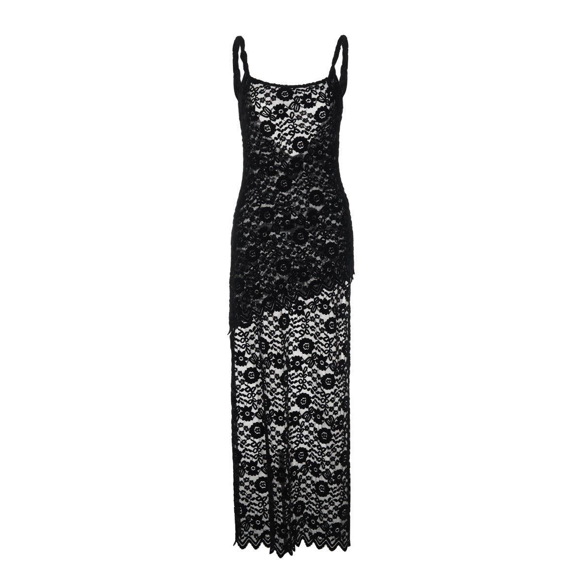 Lace u neck see through backless mini dress  | Festival Outfits Women
