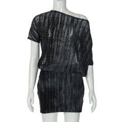 Short sleeve self tie irregular backless mini dress  | Festival Outfits Women