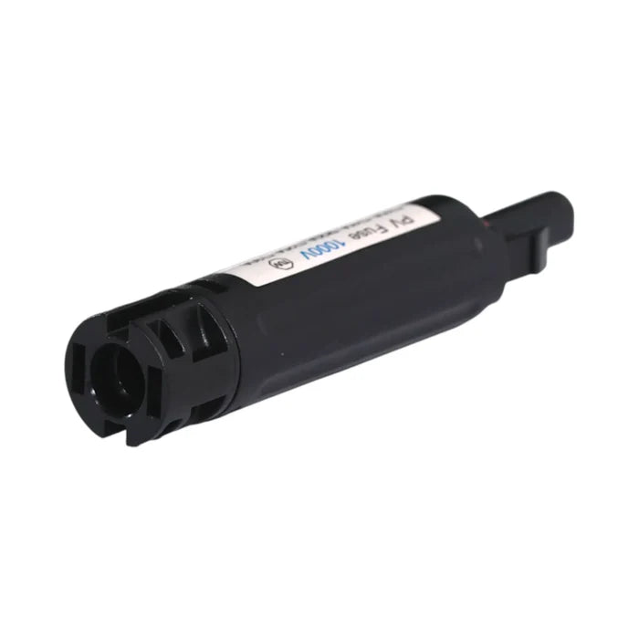 MC4 20A solar fuse connected to panel wiring