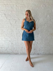 Alayna Medium Wash Denim Mini Dress