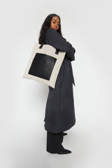 CANVAS TOTE WITH FRONT POCKET