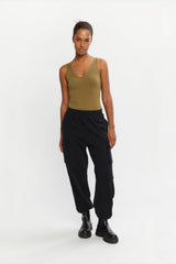 DEEP V-NECKLINE BODYSUIT