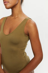 DEEP V-NECKLINE BODYSUIT