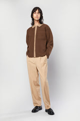 FRONT POCKET COLLARED CARDIGAN