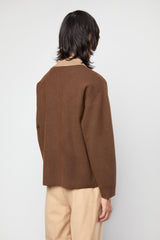 FRONT POCKET COLLARED CARDIGAN