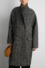 OVERSIZED WOOL-BLEND DOUBLE-BREASTED COAT