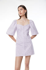 FLORAL PUFF SLEEVE MINI DRESS