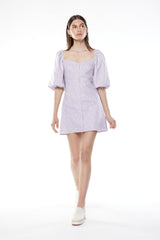 FLORAL PUFF SLEEVE MINI DRESS