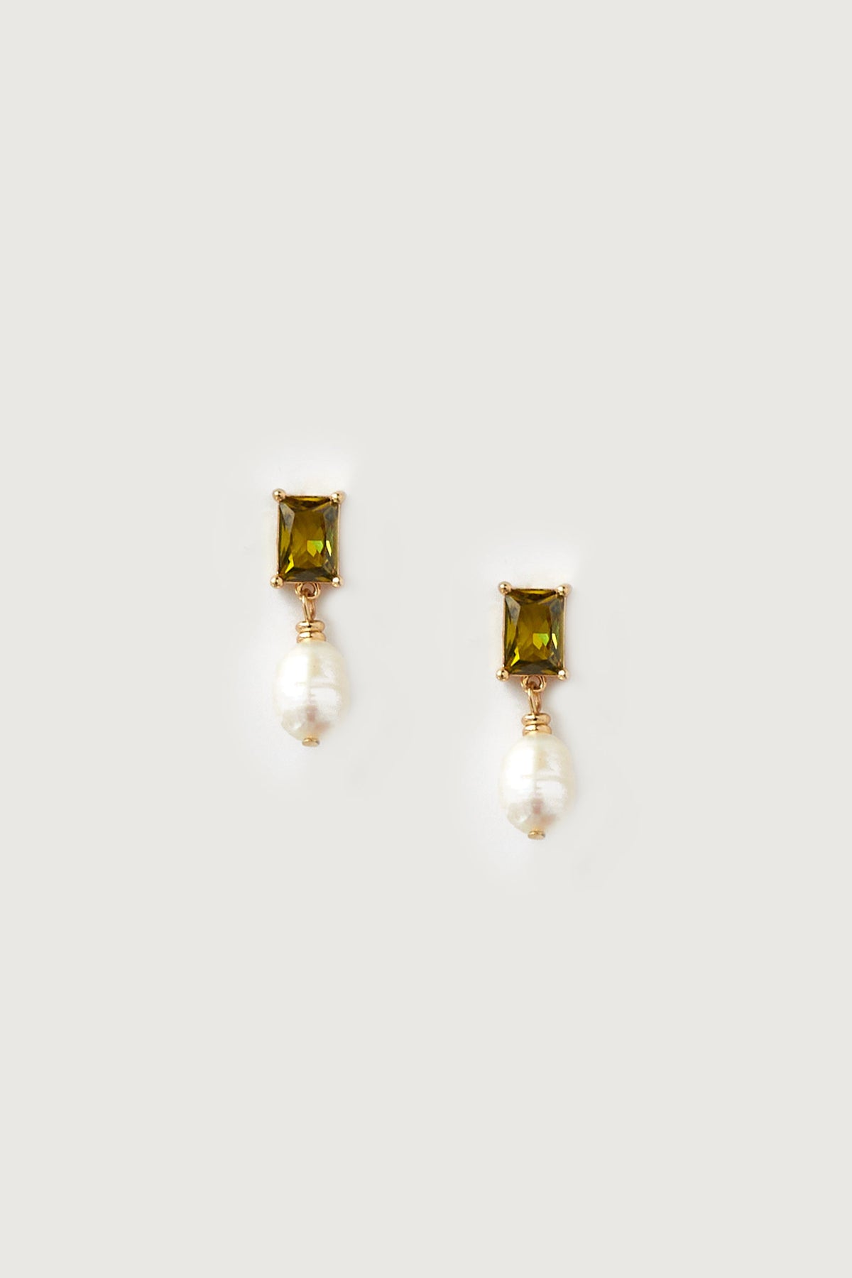 PEARL DROP STUD EARRINGS