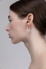 RECTANGULAR HOOP EARRING