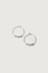 PEARL HOOP EARRING