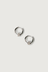 MINIMAL GEM HOOP EARRINGS