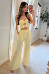 Bimini Pant set - Butter yellow