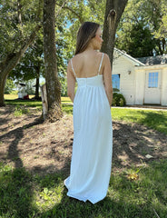 Olsen Sweetheart Maxi Dress- White