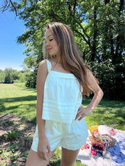 Jones White Two Piece Short Set