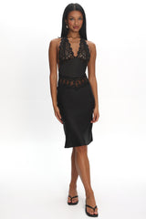 LIONESS Solana Midi Dress Onyx