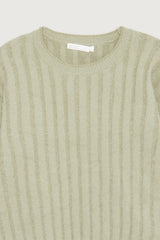 FUZZY RIBBED SWEATER